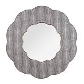 Varaluz Scallop 54" Specialty Flat Metal Framed Accent Mirror Gray