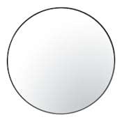 Varaluz Tablet 30" Diameter Circular Flat Steel Framed Wall Mounted Bathroom Mirror Black