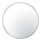Varaluz Tablet 50" Diameter Circular Flat Steel Framed Wall Mounted Bathroom Mirror Black