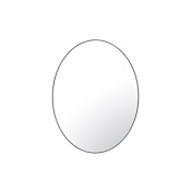Varaluz Tablet 22"W x 30"H Oval Flat Steel Framed Wall Mounted Bathroom Mirror Black