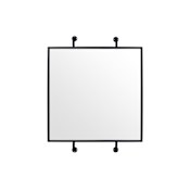 Varaluz Tycho 33" W x 26" H Square Metal Framed Bathroom Mirror Black