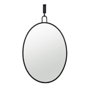 Varaluz Stopwatch 22-1/4" W x 33-1/4" H Oval Metal Framed Accent Mirror Black