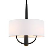 Varaluz Patchwork 3 Light 18" Wide Pendant Black / Satin Brass