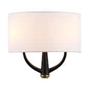 Varaluz Patchwork 2 Light 11" Tall Wall Sconce Black / Satin Brass