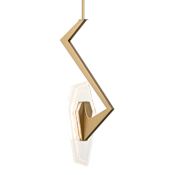 Varaluz Down the Wrong Path 12" Wide LED Abstract Pendant Brass Kisser