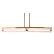 Varaluz Mingle 43" Wide LED Linear Pendant Satin Brass