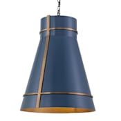 Varaluz Brasserie 21" Wide LED Pendant French Blue / Heritage Bronze