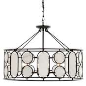 Varaluz Oval Office 6 Light 27" Wide Drum Chandelier Ironclad