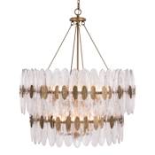 Varaluz Aurora 14 Light 32" Wide Waterfall Chandelier Havana Gold