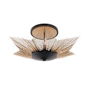 Varaluz Aristocrat 3 Light 20" Wide Semi-Flush Ceiling Fixture Dark Bronze / French Gold