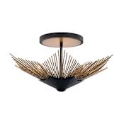 Varaluz Aristocrat 4 Light 26" Wide Semi-Flush Ceiling Fixture Dark Bronze / French Gold