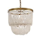 Varaluz Solaire 6 Light 25" Wide Crystal Pendant Antique Bronze