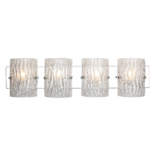 Varaluz Brilliance 31" Bathroom Light with Handmade Murano Style Glass Chrome