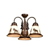 Vaxcel Lighting Yellowstone 16" Ceiling Fan Light Kit Burnished Bronze