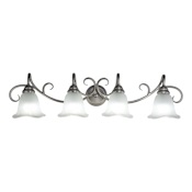 Vaxcel Lighting Bella 4 Light Bathroom Vanity Light - 37.5 Inches Wide Brushed Nickel