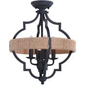 Vaxcel Lighting Beaumont 4 Light 14" Wide Semi-Flush Ceiling Fixture Textured Gray