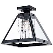 Vaxcel Lighting Tremont Single Light 13" Wide Semi-Flush Ceiling Fixture Matte Black