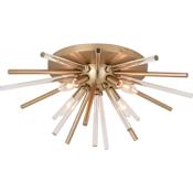 Vaxcel Lighting Aria 4 Light 23" Wide Semi-Flush Ceiling Fixture Natural Brass