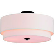Vaxcel Lighting Burnaby 4 Light 21" Wide Semi-Flush Drum Ceiling Fixture Black