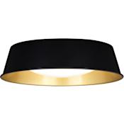 Vaxcel Lighting Beacon Hill 13" Wide LED Flush Mount Ceiling Fixture Matte Black / Satin Gold