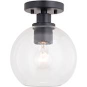 Vaxcel Lighting Marshall 8" Wide Semi-Flush Globe Ceiling Fixture Matte Black