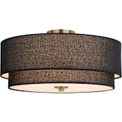 Vaxcel Lighting 4 Light 21" Wide Flush Mount Drum Ceiling Fixture Matte Brass