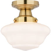 Vaxcel Lighting 9" Wide Semi-Flush Ceiling Fixture Antique Gold