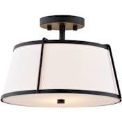 Vaxcel Lighting Marion 2 Light 13" Wide Semi-Flush Drum Ceiling Fixture / Converts to Pendant Matte Black