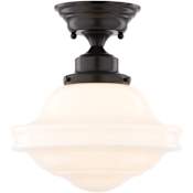 Vaxcel Lighting Huntley 10" Wide LED Semi-Flush Globe Ceiling Fixture Oil Rubbed Bronze
