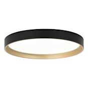 Vaxcel Lighting Darien 12" Wide Flush Mount Ceiling Fixture Black and Gold