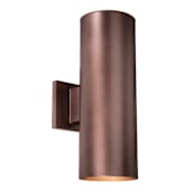Vaxcel Lighting Chiasso 2 Light 14" Tall Outdoor Wall Sconce Bronze