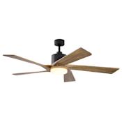 Vaxcel Lighting 60" 5 Blade Outdoor LED Ceiling Fan Black