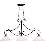 Vaxcel Lighting Monrovia 3 Light 44" Wide Linear Chandelier Oil Burnished Bronze