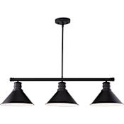 Vaxcel Lighting Akron 3 Light 36" Wide Linear Chandelier Oil Rubbed Bronze