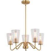 Vaxcel Lighting Beverly 5 Light 23" Wide Chandelier Muted Brass
