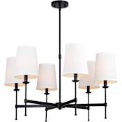 Vaxcel Lighting Camden 6 Light 30" Wide Chandelier Matte Black