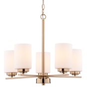Vaxcel Lighting Park Ridge 5 Light 21" Wide LED Chandelier Champagne Gold
