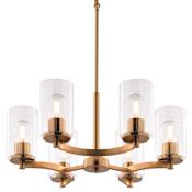 Vaxcel Lighting Maple Valley 6 Light 22" Wide LED Chandelier Champagne Gold