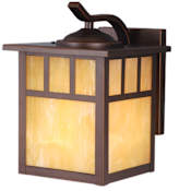 Vaxcel Lighting Mission 1 Light Outdoor Wall Sconce - 8 Inches Wide Burnished Bronze
