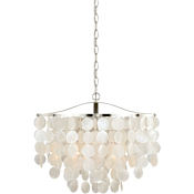 Vaxcel Lighting Elsa 3 Light Foyer Pendant Capiz Shell