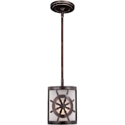 Vaxcel Lighting Nautique 6" Wide Mini Pendant Sterling Bronze