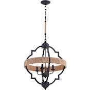 Vaxcel Lighting Beaumont 4 Light 20" Wide Pendant Textured Gray