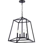 Vaxcel Lighting Hayes 4 Light 16" Wide Pendant Black