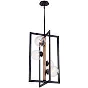 Vaxcel Lighting Bridgeview 4 Light 16" Wide Multi Light Pendant Oil Rubbed Bronze / Light Walnut