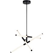 Vaxcel Lighting Avalon 27" Wide LED Multi Light Pendant Matte Black