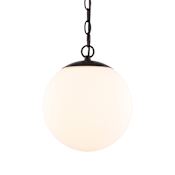 Vaxcel Lighting Linden 10" Wide LED Mini Pendant with Frosted Glass Shade Matte Black