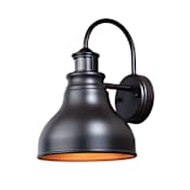 Vaxcel Lighting Delano Single Light 13-1/4" High Outdoor Wall Sconce Oil Burnished Bronze / Bronze