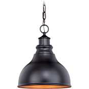 Vaxcel Lighting Delano Single Light 11" Wide Outdoor Pendant Oil Burnished Bronze
