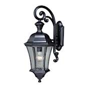 Vaxcel Lighting Aberdeen Single Light 23" High Outdoor Wall Sconce Shiny Black
