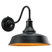 Vaxcel Lighting Dorado Single Light 11-1/2" Tall Outdoor Wall Sconce Dark Bronze, Inner Light Gold